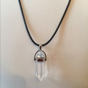 Clear Quartz Bullet Necklace